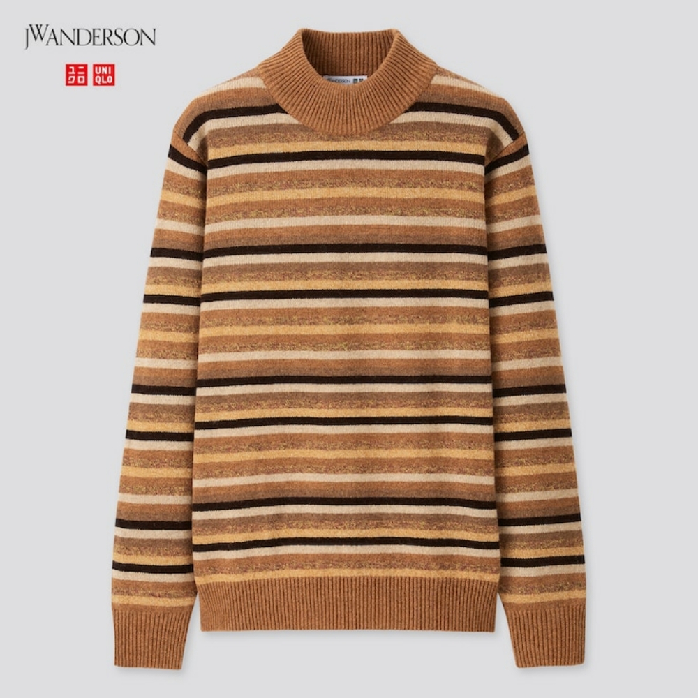 Worn Once Uniqlo x J.W.A. Premium Lambswool Mock Neck Long-Sleeve Sweater